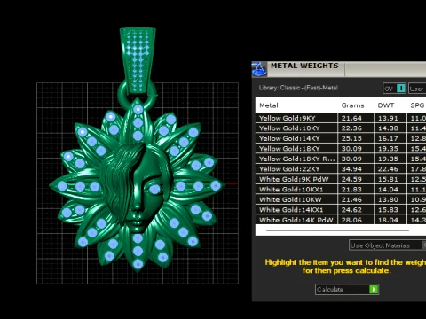 Ruby Blossom Maiden Pendant 3D Print Model