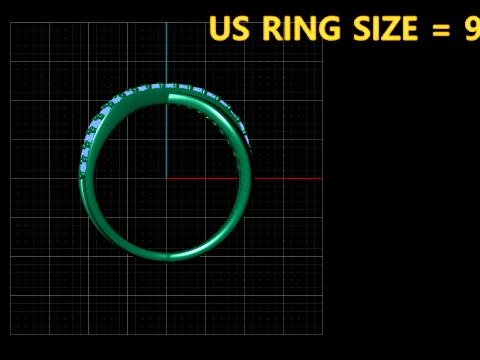 Emerald Amethyst Infinity Crossover Ring 3D Print Model