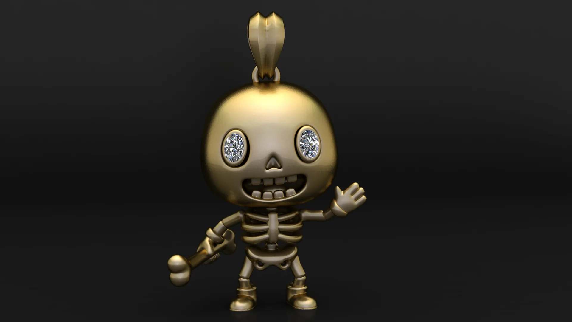 Luxury Halloween Pumpkin Witch Pendant 3D Print Model .c4d .max .obj .3ds .fbx .stl .blend 