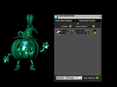 Luxury Halloween Pumpkin Witch Pendant 3D Print Model