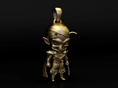 Saiyan Skull Warrior Pendant 3D Print Model