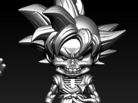 Saiyan Skull Warrior Pendant 3D Print Model