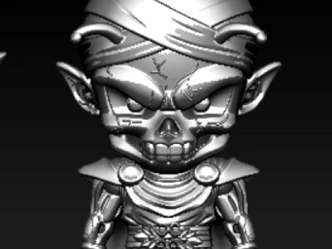 Saiyan Skull Warrior Pendant 3D Print Model