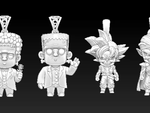 Saiyan Skull Warrior Pendant 3D Print Model