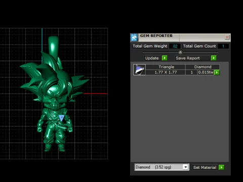 Saiyan Skull Warrior Pendant 3D Print Model