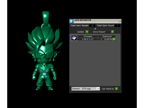 Saiyan Skull Warrior Pendant 3D Print Model