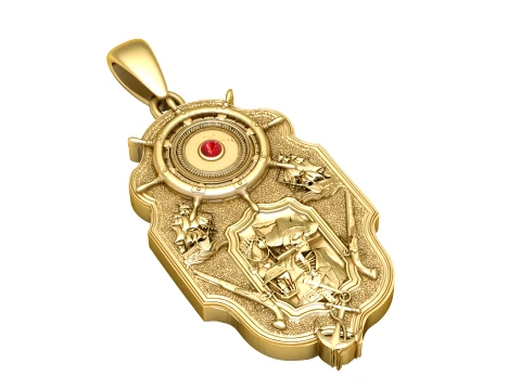 Pirate Treasure Pendant 3D Model