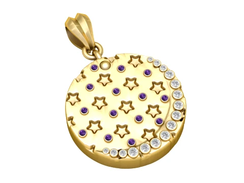 Celestial Star Dual Pendant Set 3D Model