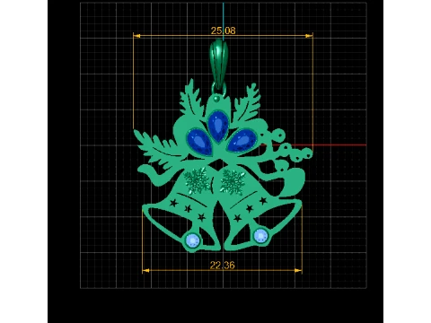 Festive Angel Bloom Pendant Set 3D Model