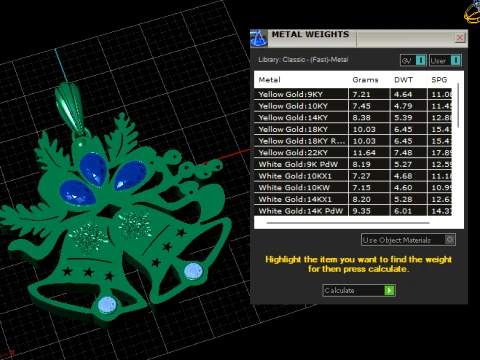 Festive Angel Bloom Pendant Set 3D Model