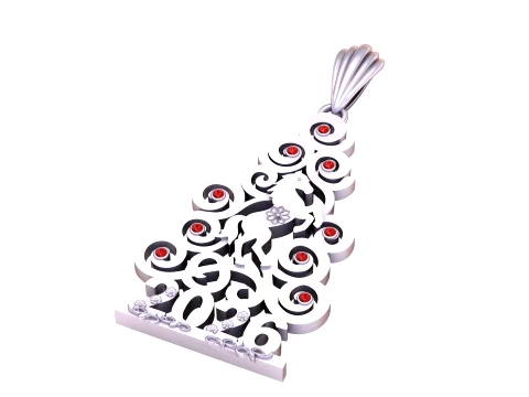 Merry Christmas 2026 Luxury Pendant Duo 3D Model