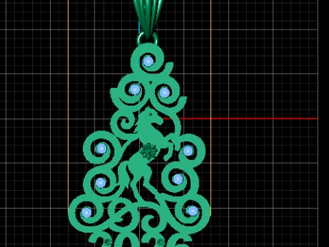 Merry Christmas 2026 Luxury Pendant Duo 3D Model