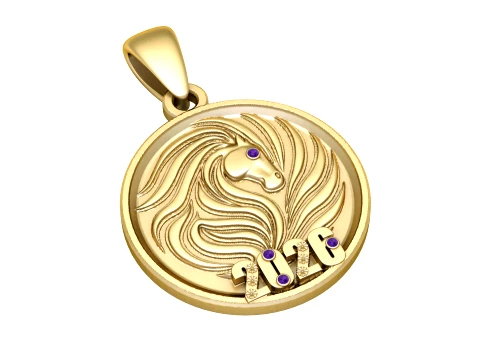 2026 Horse Zodiac Luxury Pendant Duo 3D Model