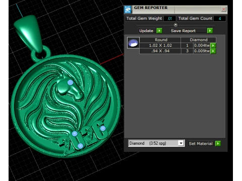2026 Horse Zodiac Luxury Pendant Duo 3D Model