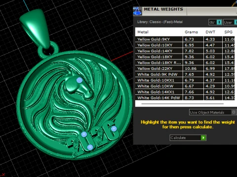 2026 Horse Zodiac Luxury Pendant Duo 3D Model