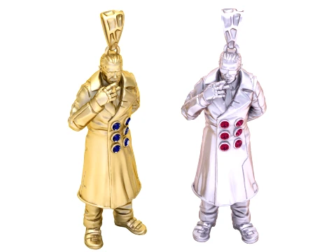 Luxury Gentleman Figure Pendant Duo 2026 3D Model