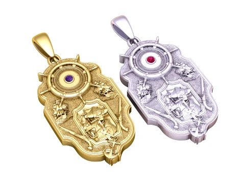 Royal Zodiac Horse Pendant Set Luxury 2026 Design 3D Model