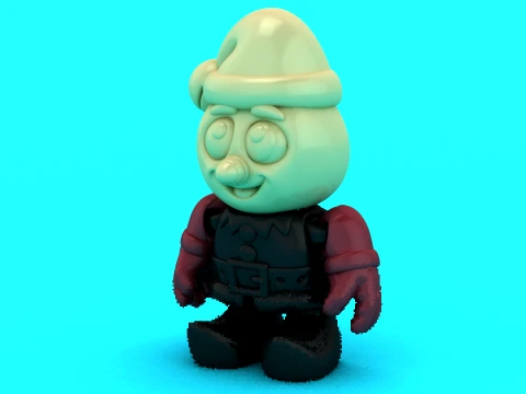 Cute Elf Toy Figures 3D Model