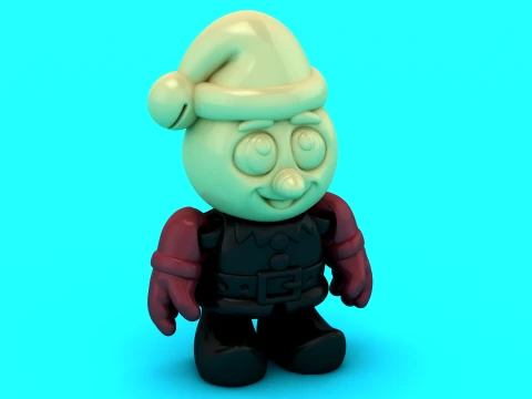 Cute Elf Toy Figures 3D Model