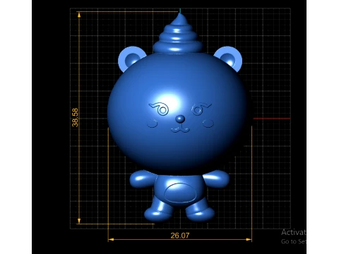 Blue Bear Toy Figures 3D Model