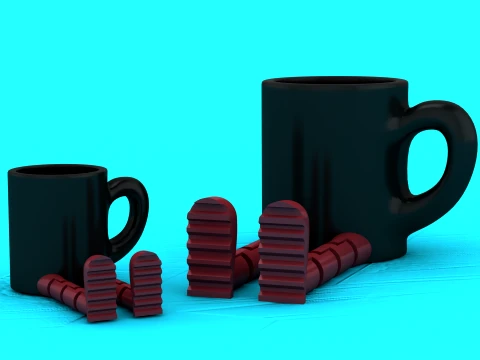 Komik Kupa Oyuncak Fig&uuml;rleri 3D Model