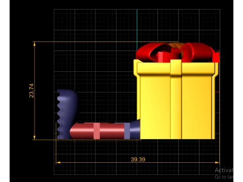 Gift Box Toy Figures 3D Model