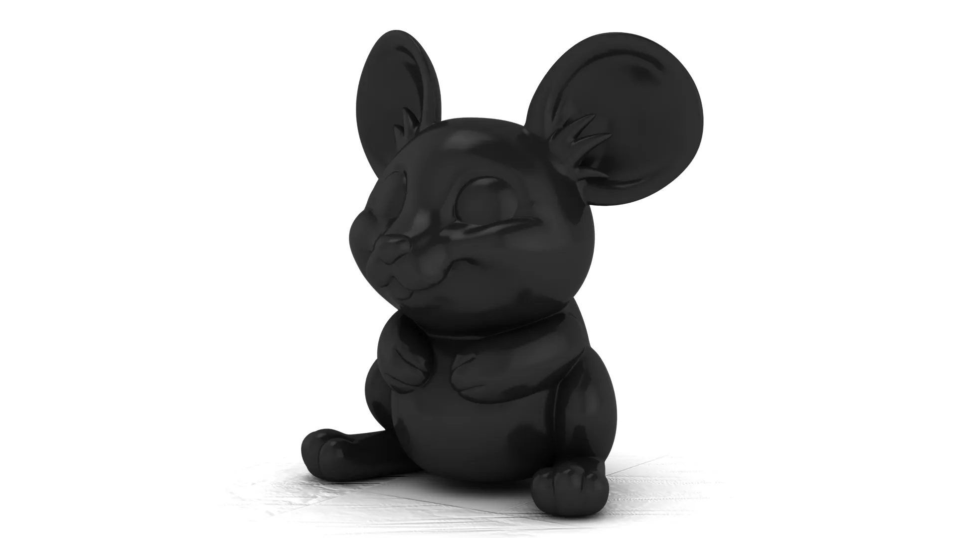 Cute Mouse Toy Figures 3D Model .c4d .max .obj .3ds .fbx .stl .blend