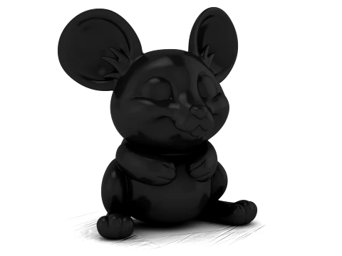 Cute Mouse Toy Figures 3D Model
