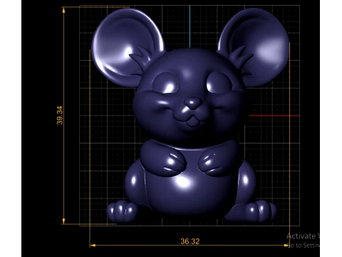 Cute Mouse Toy Figures 3D Model
