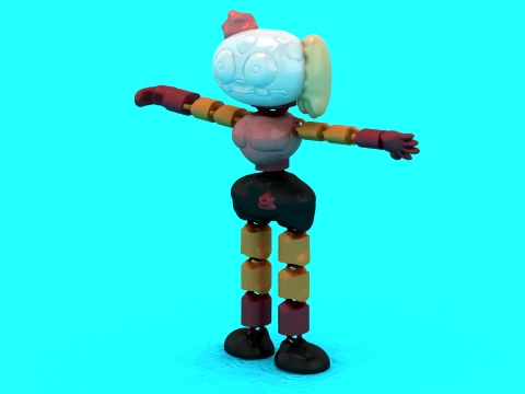 Robot Doll Toy Figures 3D Model