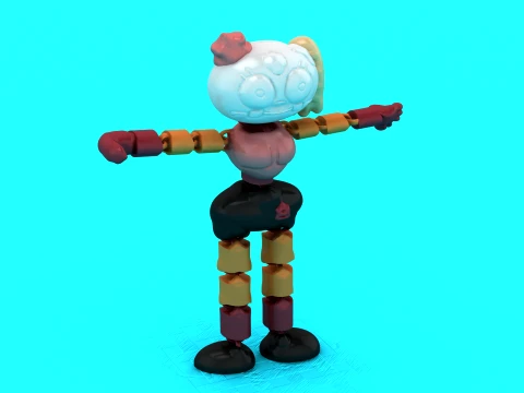 Robot Doll Toy Figures 3D Model