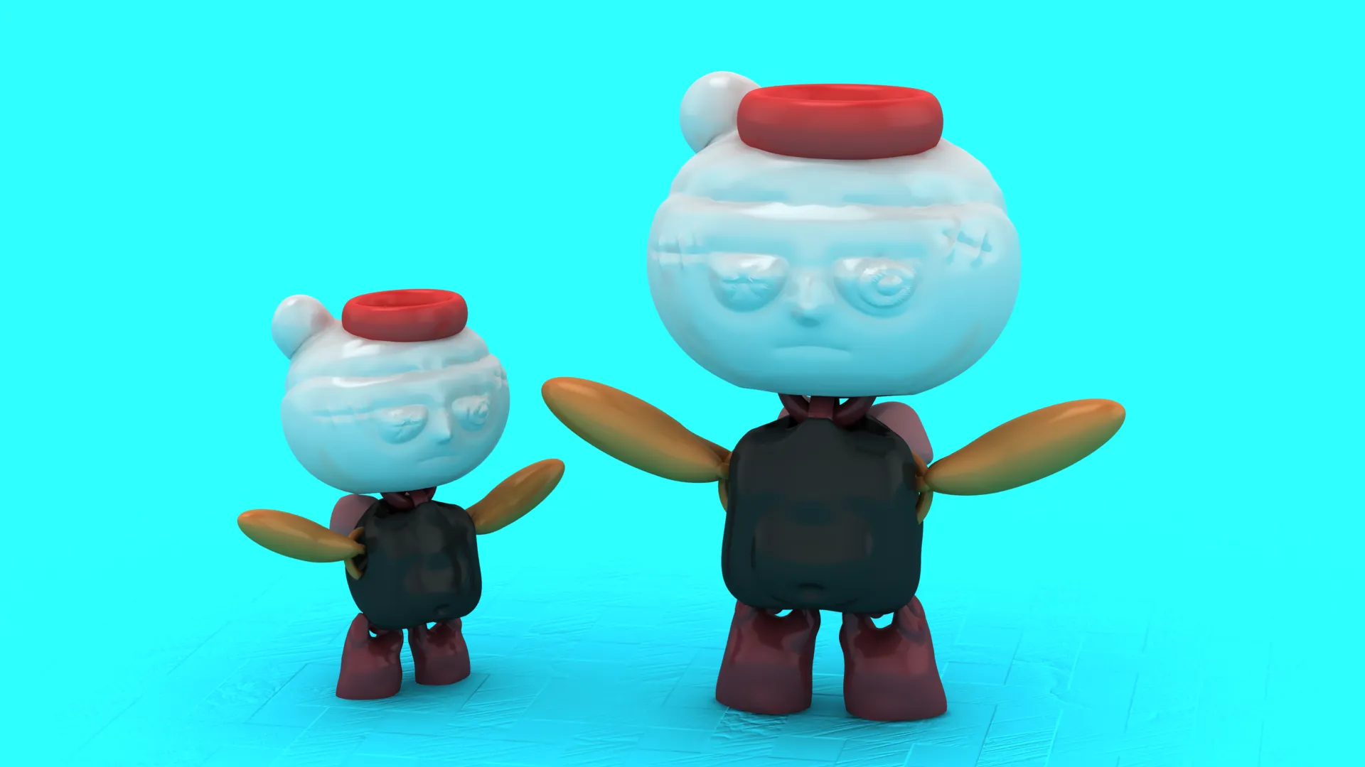 Flying Doll Toy Figures 3D Model .c4d .max .obj .3ds .fbx .stl .blend 