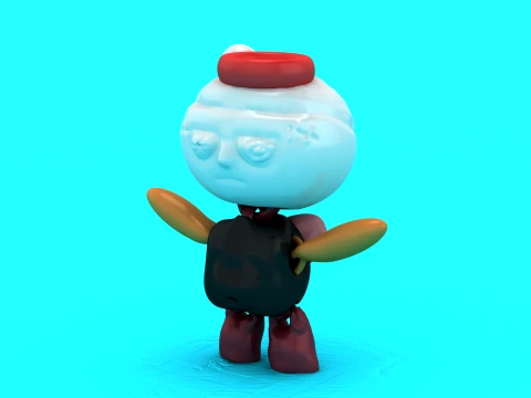 Flying Doll Toy Figures 3D Model