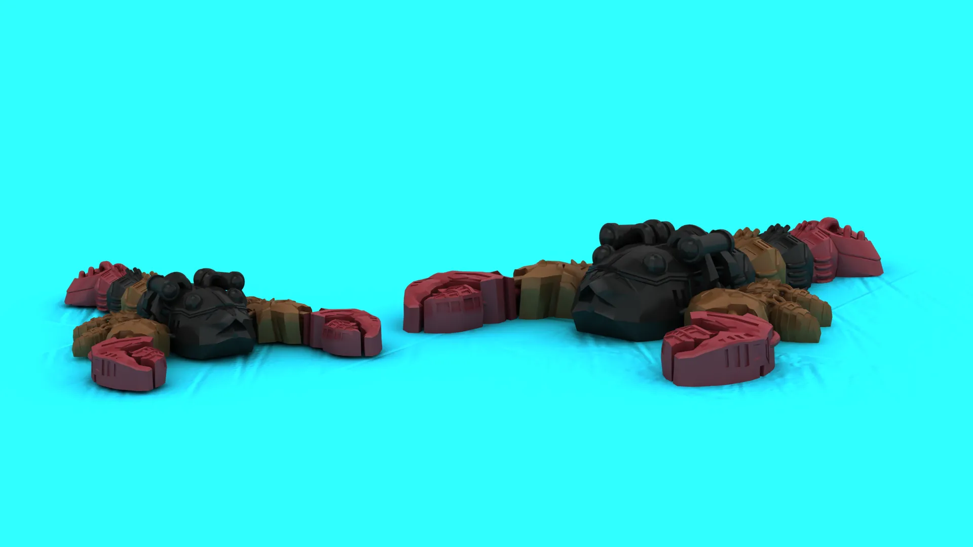 Scorpion Toy Figures 3D Model .c4d .max .obj .3ds .fbx .stl .blend 