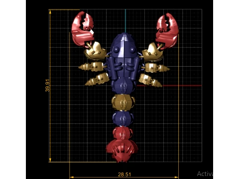 Scorpion Toy Figures 3D Model