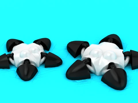 Spinnen-Spielzeugfiguren 3D Modell