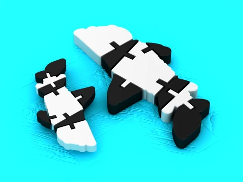 Blocky Sheep Toy Figures 3D Model