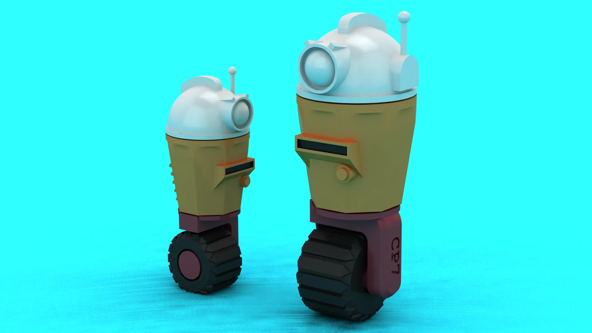Blocky Fox Toy Figures 3D Model .c4d .max .obj .3ds .fbx .stl .blend 