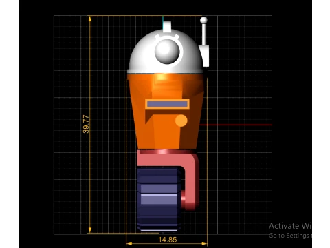 Blocky Fox Toy Figures 3D Model