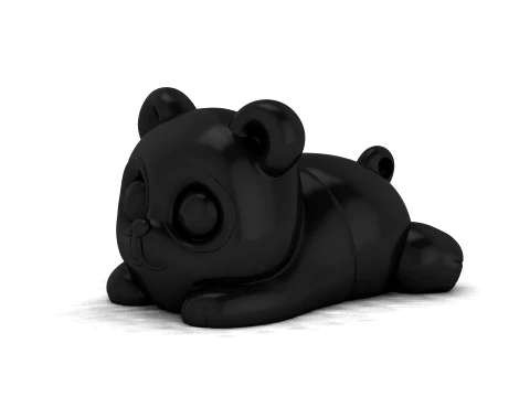 Cute Panda Toy Figures 3D Model
