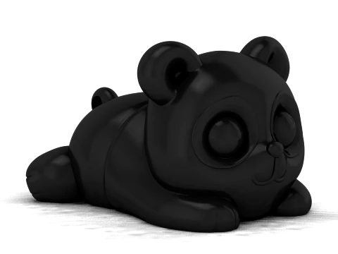 Cute Panda Toy Figures 3D Model