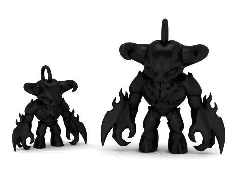 Demon Monster Toy Figures 3D Model