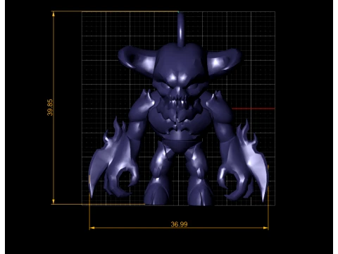 Demon Monster Toy Figures 3D Model