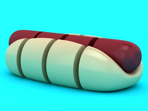 Hot Dog Toy Figures 3D Model