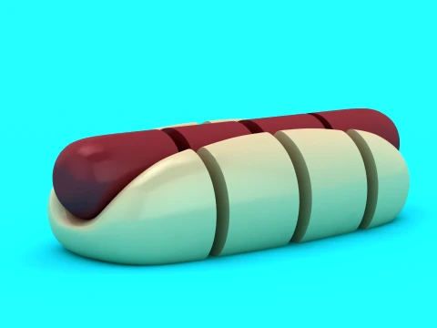 Hot Dog Toy Figures 3D Model