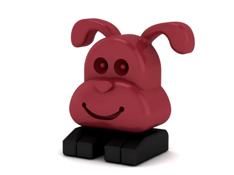 Smiling Dog Toy Figures 3D Model