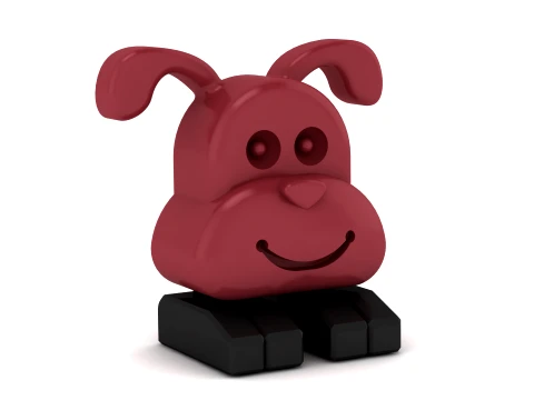 Smiling Dog Toy Figures 3D Model