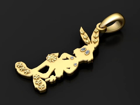 Luxe konijnenhanger 3D STL-model 3D printmodel