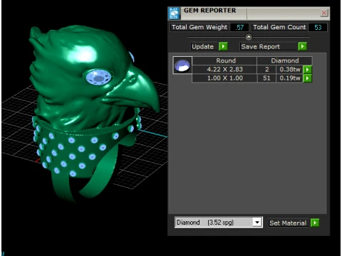 Luxury Eagle Head Ring 3D STL Model 3D Print Model