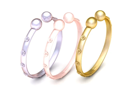 Luxury Floral Open Cuff Ring 3D STL Model 3D Print Model